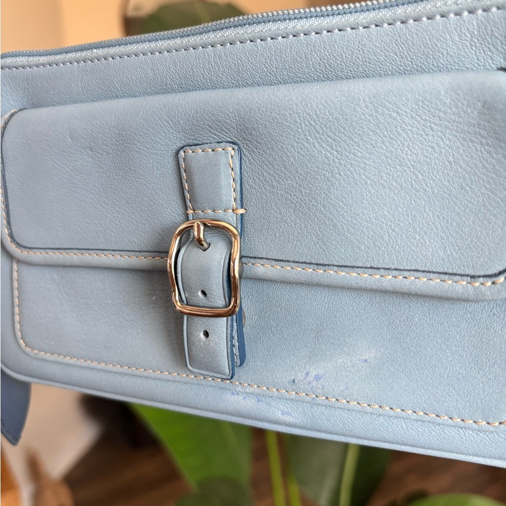 ❌❌SOLD❌❌🩵VTG COACH Hamptons Leather Lrg Skinny Wristlet🩵 - Picture 6 of 15